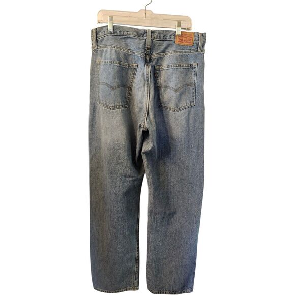 Levi's 94 Baggy Wide Leg Jeans Women 32 x 31 Blue Skater Retro Loose - Picture 4 of 10